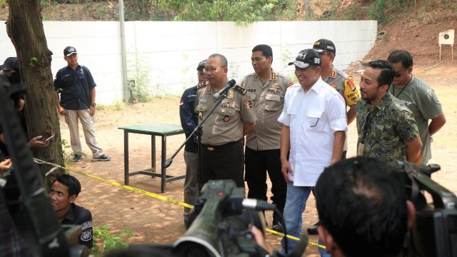 Rekonstruksi kasus peluru nyasar ke Gedung DPR. (Foto: Dok. Istimewa)