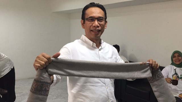 Nasyid Majdi pembeli sorban Ma’ruf Amin seharga Rp 125 Juta. (Foto: Ferry/kumparan)