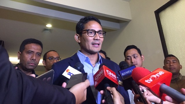 Sandi di Conferense on Indonesia Foreign Policy (CIFC2018) di Kota Kasablanka, Jakarta Selatan. (Foto: Ferry/kumparan)