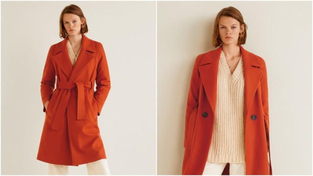 Mango Buttoned Wool Coat (Foto: dok. Mango)
