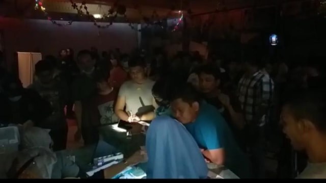 Razia BNNP di Diskotik Old City, Minggu (21/10/2018). (Foto: Dok. Istimewa)