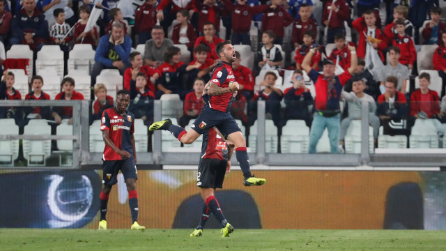 Daniel Bessa merayakan gol ke gawang Juventus. (Foto: REUTERS/Stefano Rellandini)