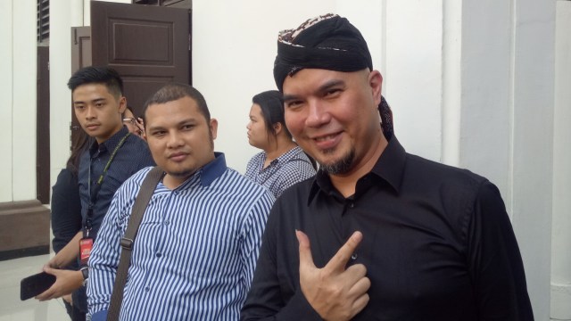 Ahmad Dhani di PN Jakarta Selatan. (Foto:  Aria Pradana/kumparan)