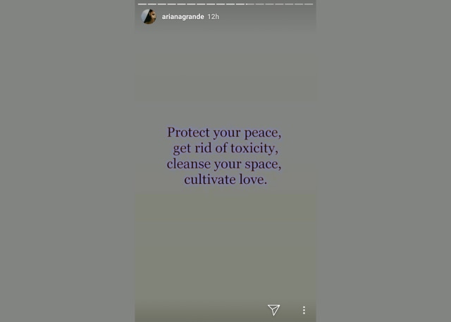 IG story Ariana Grande. (Foto: Instagram/@arianagrande)