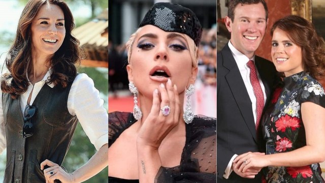 Cinci safir Lady Gaga mirip Kate Middleton dan Putri Eugenie (Foto: Dok. Kensington Royal dan Ladygagapma)