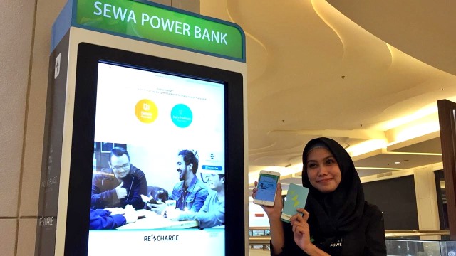 Peresmian layanan sewa powerbank ReCharge. (Foto: Astrid Rahadiani/kumparan)