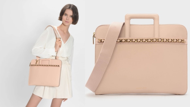 Charles & Keith Square Handle Bag Beige (Foto: Dok. Charles & Keith )