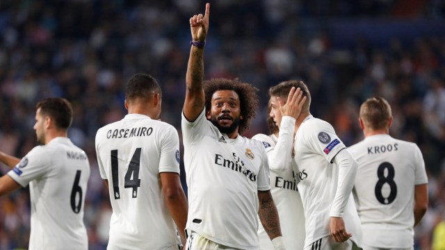 Marcelo sumbang gol atas kemenangan Madrid. (Foto:  REUTERS/Paul Hanna)