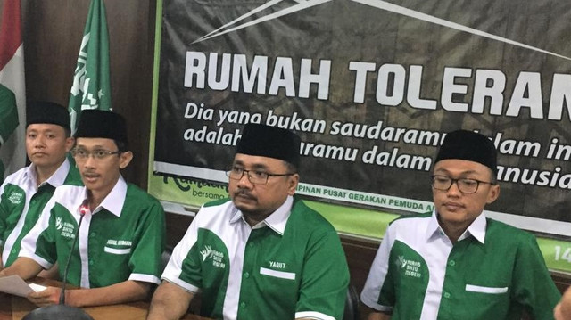 Konferensi Pers GP Ansor (Foto: Rafyq/Kumparan)