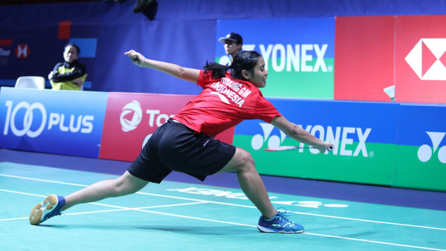 Gregoria Mariska Tunjung di Prancis Terbuka 2018. (Foto: Dok. PBSI)