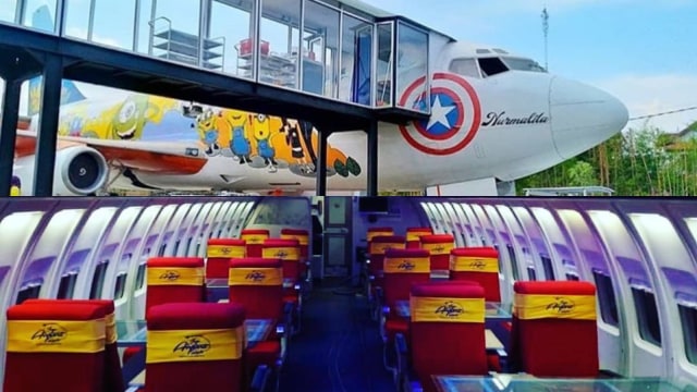 Jogja Airport Resto. (Foto: Instagram/@jogjaairportresto dan @sulawesiflightmdc)