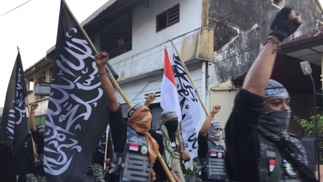 Gerakan Bela Bendera Tauhid. (Foto: Arfiansyah Panji/kumparan)