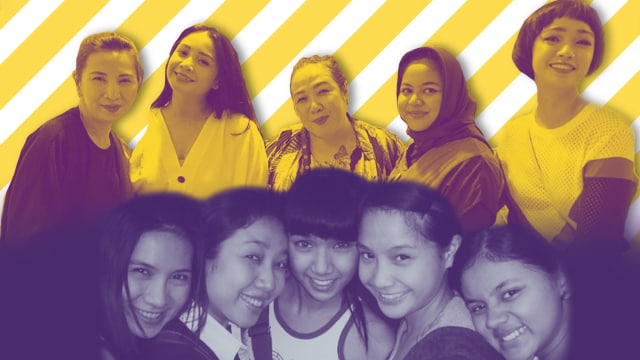 Nagita Slavina reuni dengan pemain 'Di Sini Ada Setan' (Foto: Instagram @raffinagita1717 dan @tisats (Edit by Putri Sarah Arifira/kumparan))