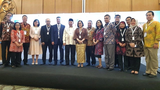 Foto bersama kerja sama Indonesia Ekspor 300 Domba Garut ke Persatuan Emirat Arab di ITE 2018, di ICE BSD, Jumat (26/10/2018). (Foto: Nurul Nur Azizah/kumparan)