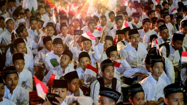 Anak-anak Pondok Pesantren Nurul Jadid di Probolinggo, Jawa Timur. (Foto: Facebook/Pondok Pesantren Nurul Jadid)