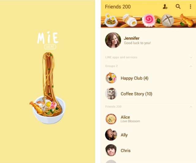 com-Mie! Theme (Foto: LINE Indonesia)
