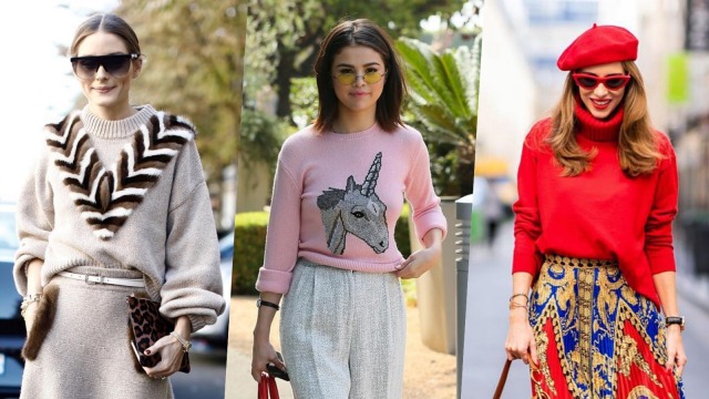 Rekomendasi knitwear untuk tampil stylish di musim hujan (Foto: Mango, Stradivarius dan H&M)