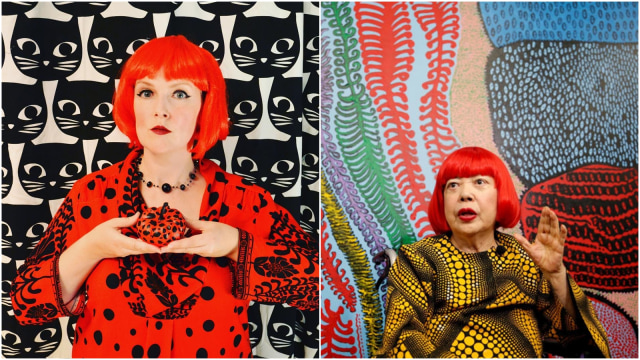 Makeup ala Yayoi Kusama (Foto: Dok. Lulu Ludlum &  REUTERS/Toru Hanai)