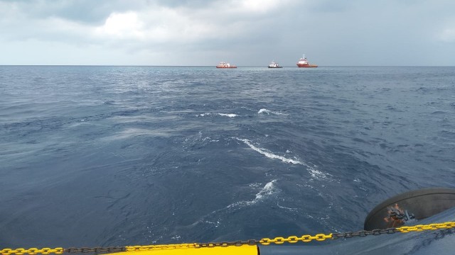 Basarnas Menyisir Perairan Tempat Diduganya Pesawat Lion Air hilang. (Foto:  Dok SAR Indonesia)