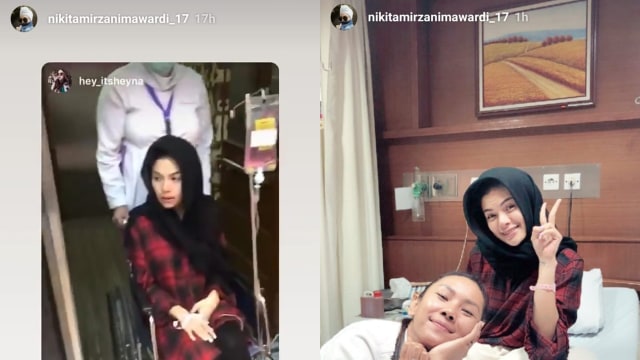 Nikita Mirzani dirawat di rumah sakit. (Foto: Instagram Story @nikitamirzanimawardi_17)