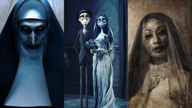 Rekomendasi kostum Halloween dari film horor. (Foto: IG: @thenunmovie, @timburtonfansoficial, @jokoanwar)