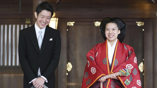 Putri Ayako menikah dengan Kei Moriya. (Foto: REUTERS)