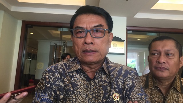 Kepala KSP Moeldoko di Hotel Borobudur, Jakarta, Rabu (31/10/2018). Foto: Ema Fitriyani/kumparan