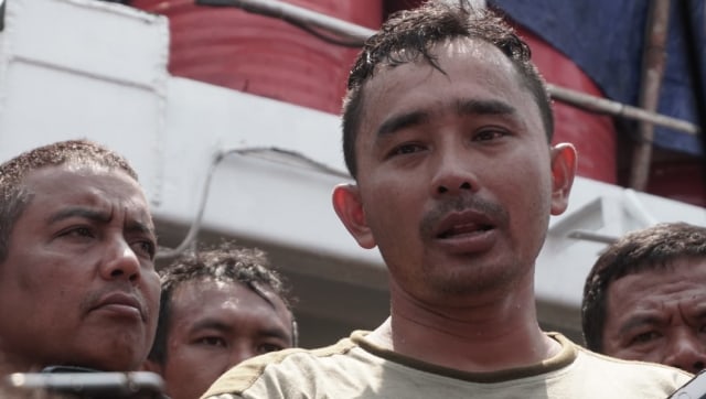 Sertu Hendra penyelam dari Taifib Marinir AL temukan black box (Foto: Iqbal Firdaus/kumparan)