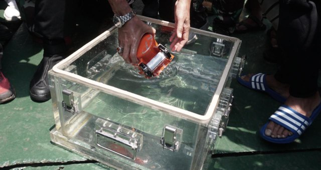 Kondisi Black Box yang ditemukan. (Foto: Iqbal Firdaus/kumparan)