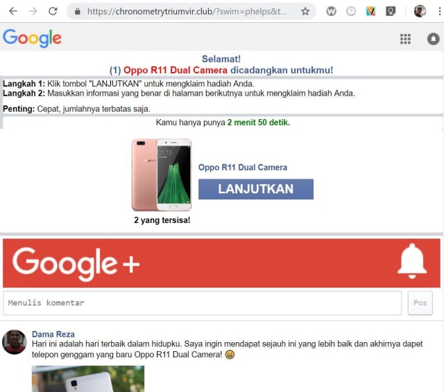 Kata bersayap digunakan HP “dicadangkan” untuk anda. Tujuannya adalah anda harus mengisi survey dan memasukkan data. (Foto: Dok. Pribadi)