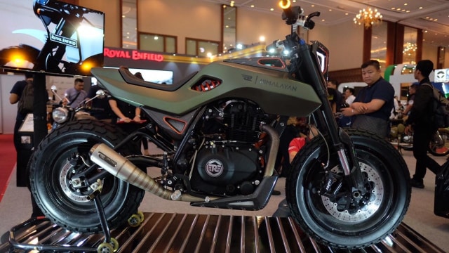 Modifikasi Royal Enfield Himayalan bergaya Street Tracker (Foto: Aditya Pratama Niagara/kumparanOTO)