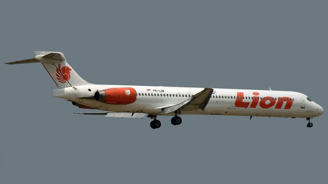 Pesawat Lion Air jenis McDonnell Douglas. (Foto: Twitter/@JasaTiketMurah)