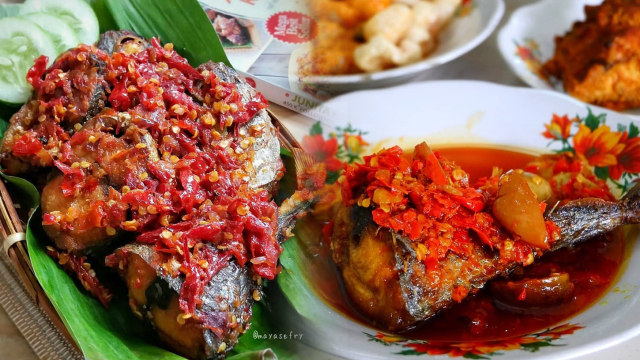 Tongkol Balado. (Foto: Instagram/@numpangsaveresep.id dan @myculinarytrip )