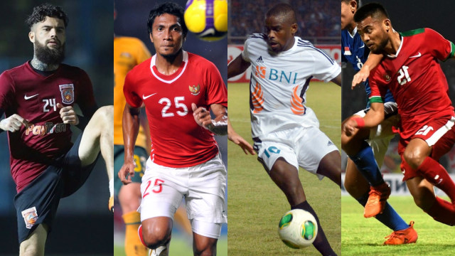 Diego Michiels, Isnan Ali, Greg Nwokolo, Saddil Ramdani (Foto: AFP/ADEK BERRY, BAY ISMOYO Antara/Zabur Karuru Instagram/@diegomichiels24 Verified)