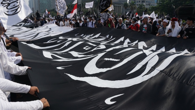 Aksi Bela Tauhid di sekitar Patung Arjuna Wiwaha, Jakarta, Jumat (2/11/2018). (Foto: Nugroho Sejati/kumparan)