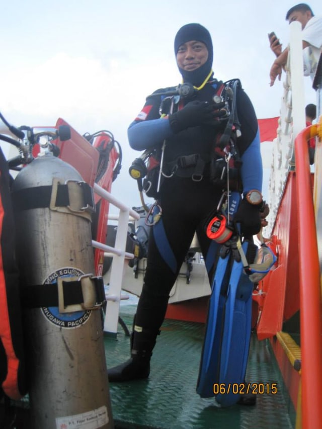 Syachrul Anto, penyelam Indonesian diver rescue team. (Foto: Facebook/Syachrul Anto)