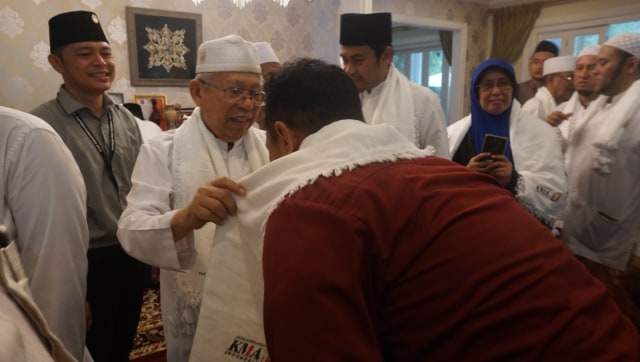 Pertemuan K.H. Ma'ruf Amin dengan Ulama se-Jakarta Timur di Jalan Situbondo, Jakarta. (Foto:  Nugroho Sejati/kumparan)