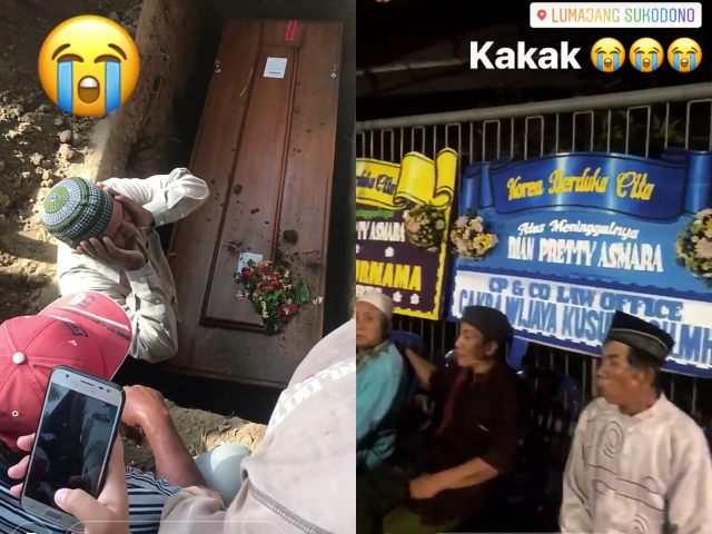 Suasana Rumah Duka dan Pemakaman Pretty Asmara (Foto: Instagram @koko_emesss.)