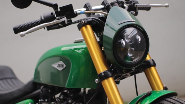 Desain lampu utama motor Chopper terbaru milik Jokowi (Foto: dok. Katros Garage)