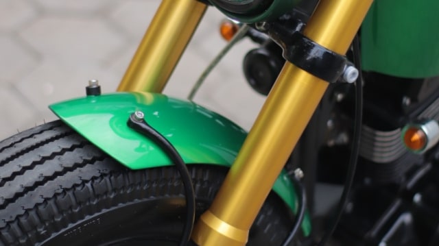 Model spakbor dan lampu sein motor Chopper terbaru milik Jokowi (Foto: dok. Katros Garage)