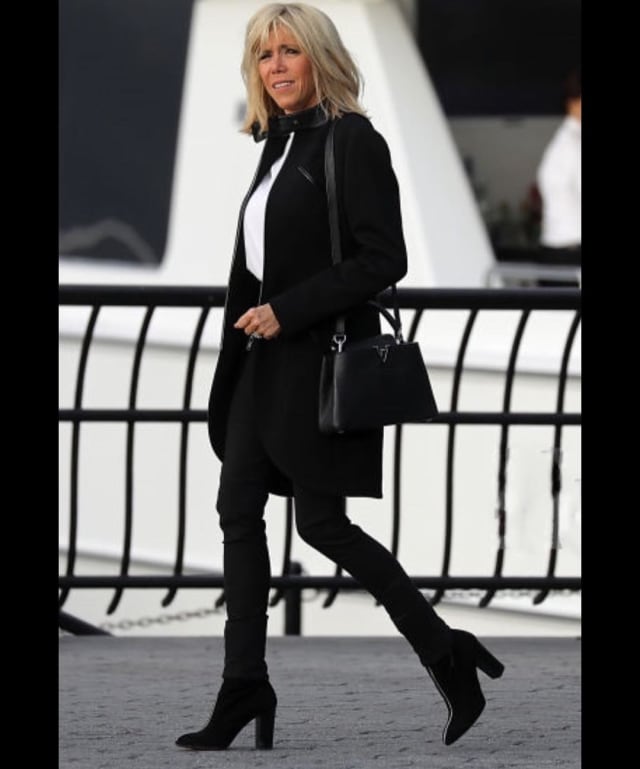 Penampilan Stylish dari Ibu Negara Prancis, Brigitte Macron. (Foto: Instagram/@brigittemacron.france)