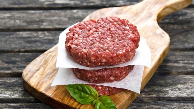 Beef patty burger homemade