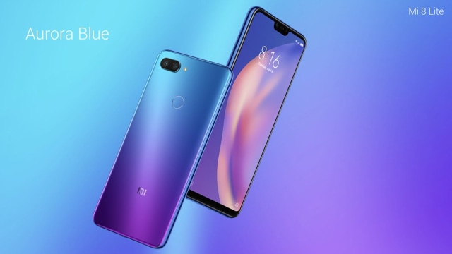 Xiaomi Mi 8 Lite warna Aurora Blue. (Foto: Xiaomi)