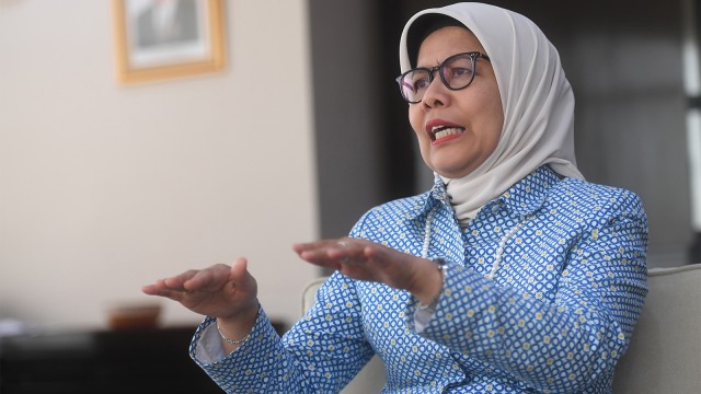 Direktur Utama PT Jasa Marga Desi Arryani. Foto: ANTARA FOTO/Akbar Nugroho Gumay