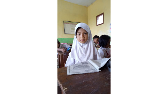 Melisa, siswi SD difabel (Foto: Wartabromo)