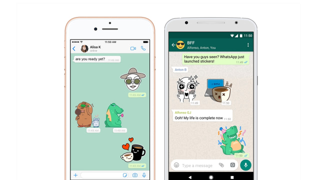 Fitur stiker di WhatsApp. (Foto: WhatsApp)