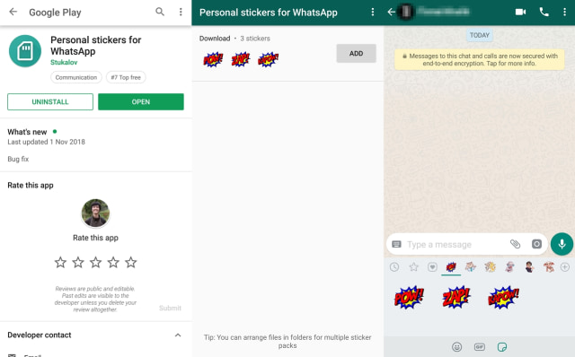 Cara bikin stiker WhatsApp di Android. (Foto: Screenshot)