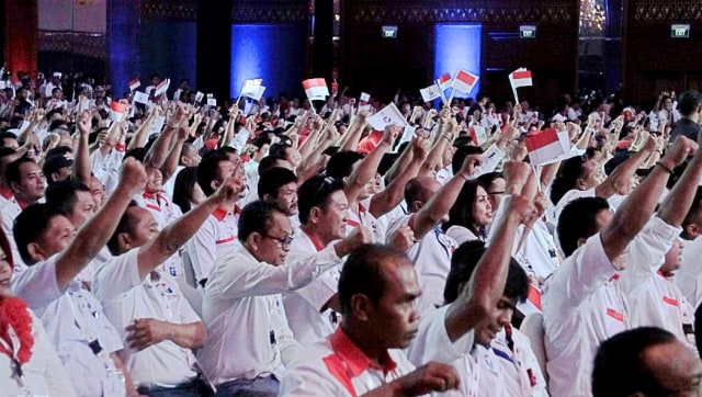 Kader Perindo pada rapimnas partai. (Foto: Nugroho Sejati/kumparan)