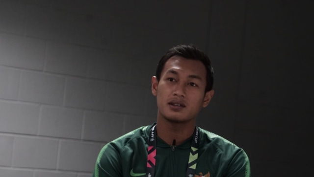 Kapten Timnas Indonesia Hansamu Yama saat ditemui kumparan di Singapura. Foto: Helmi Afandi/kumparan