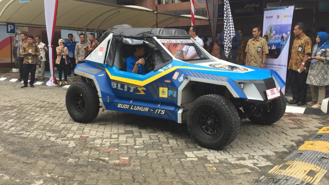 Mobil listrik BLITS hasil karya mahasiswa ITS (tampak depan) (Foto: Aditya Pratama Niagara/kumparanOTO)